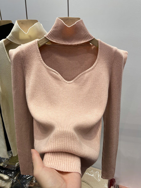 Modern női blúz magas gallérral - több színben