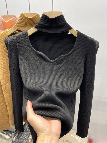 Modern női blúz magas gallérral - több színben