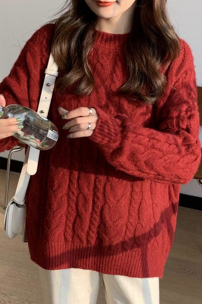 Φαρδύ μοντέλο γυναικείο χειμωνιάτικο πουλόβερ