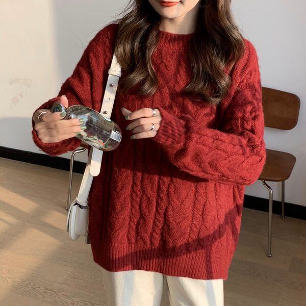 Φαρδύ μοντέλο γυναικείο χειμωνιάτικο πουλόβερ