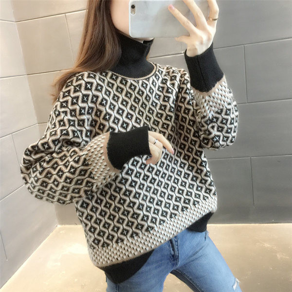 Naiste avar kõrge kraega kampsun