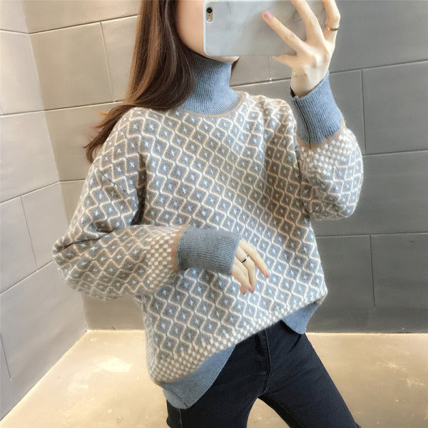 Naiste avar kõrge kraega kampsun