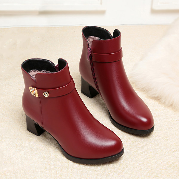 Modern női műbőr csizma pehely béléssel