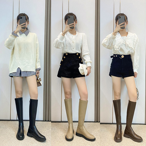 Női műbőr csizma - tiszta modell