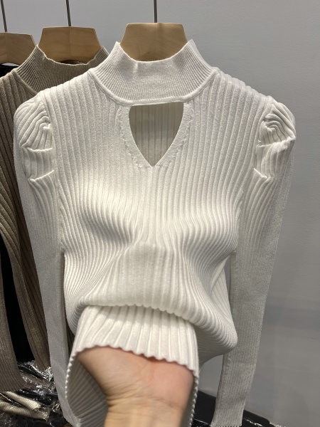 Modern testreszabott női pulóver hosszú ujjal