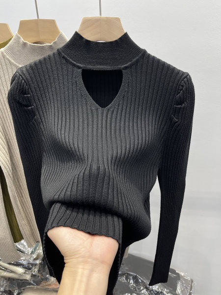 Modern testreszabott női pulóver hosszú ujjal