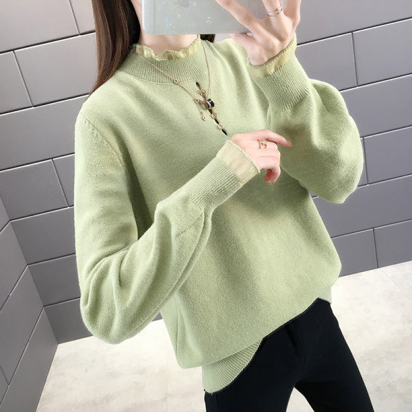 Alkalmi női kötött pulóver - kerek nyakkivágással