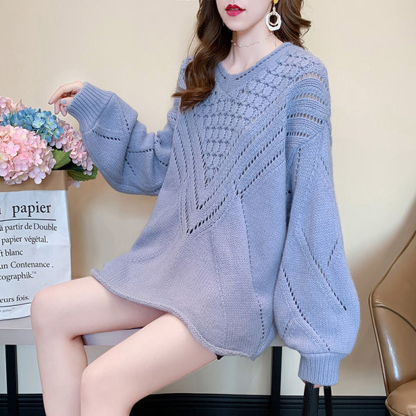 Női kötött pulóver széles modellje három színben