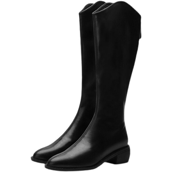 Öko bőrből készült, kihegyezett női csizma modell