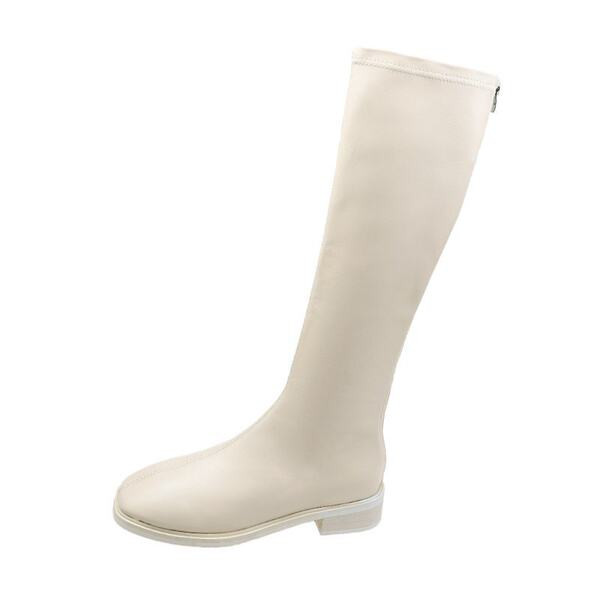 Női csizma vagy eco bőrből készült csizma új, szögletes sarokkal