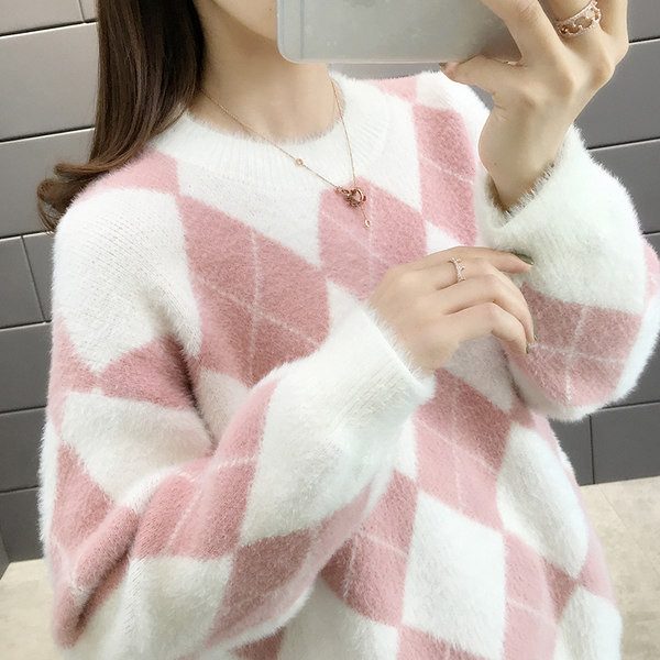 Pehely női pulóver kerek nyakkivágással