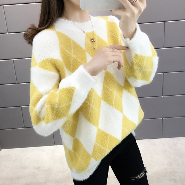 Pehely női pulóver kerek nyakkivágással