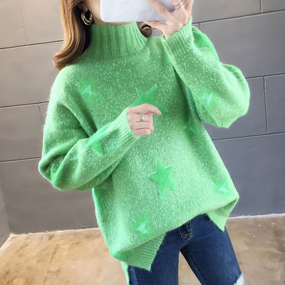 Csillagmintás női pulóver három színben