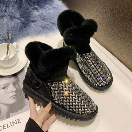 Női meleg csizma kövekkel, két színben