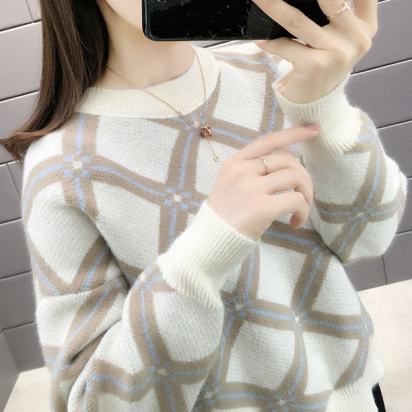 Meleg téli pulóver széles modell