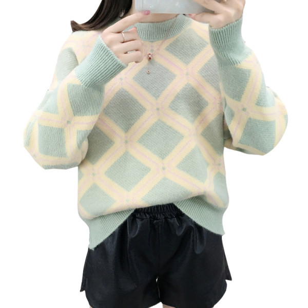 Meleg téli pulóver széles modell