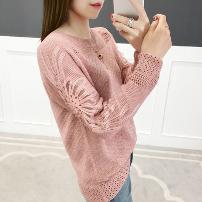 Női pulóver ovális nyakkivágással - különböző színekben