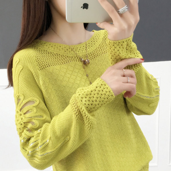 Női pulóver ovális nyakkivágással - különböző színekben