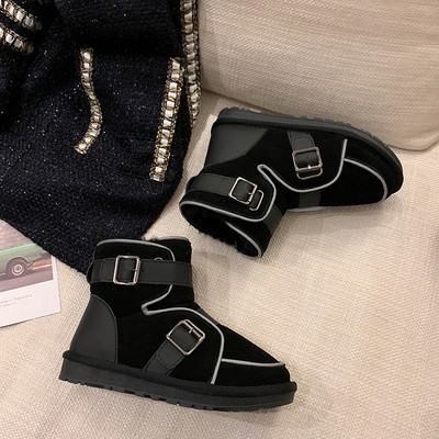 Téli meleg csizma fekete színben