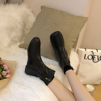 Öko bőrből készült női csizma - tiszta modell