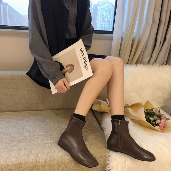 Öko bőrből készült női csizma - tiszta modell