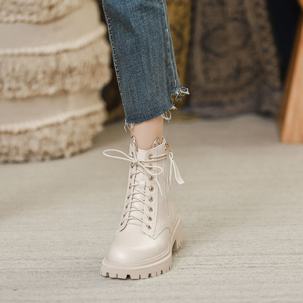 Új modell ökobőr csizma cipzárral és fűzővel