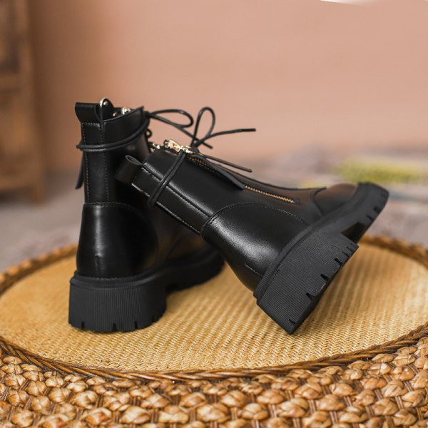 Új modell ökobőr csizma cipzárral és fűzővel