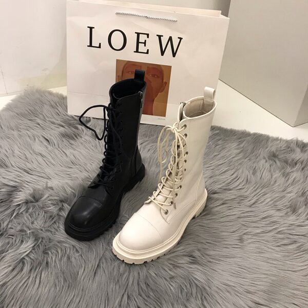 Öko bőrből készült női csizma fűzővel - két modell