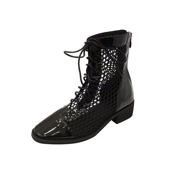 Modern női hálós csizma 5 cm sarokkal - két modell