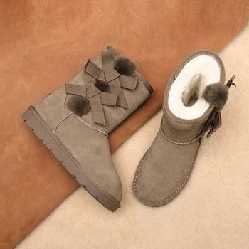 Ζεστές χειμωνιάτικες μπότες από eco suede με ζεστή φόδρα