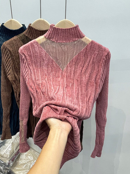 Γυναικείο πουλόβερ με λαμπερό αποτέλεσμα