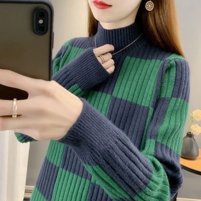 Casual πουλόβερ με ψηλό γιακά σε πολλά χρώματα