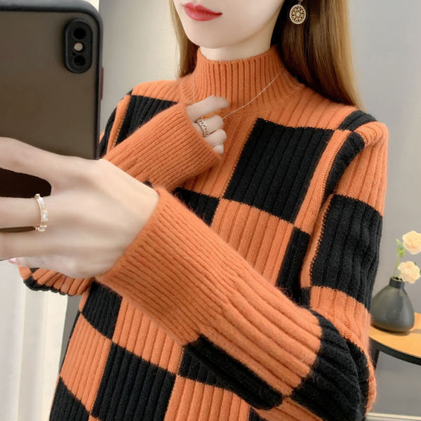 Casual πουλόβερ με ψηλό γιακά σε πολλά χρώματα