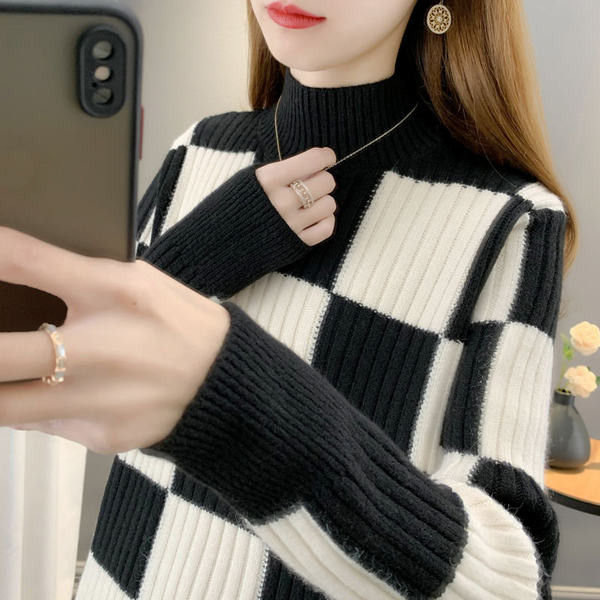 Casual πουλόβερ με ψηλό γιακά σε πολλά χρώματα