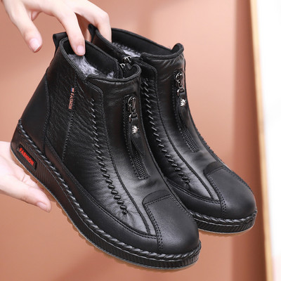 Sooja voodriga vabaaja naiste nahksaapad