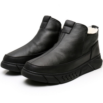 Γυναικείες μπότες με πούπουλο και φερμουάρ από οικολογικό δέρμα