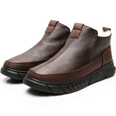 Γυναικείες μπότες με πούπουλο και φερμουάρ από οικολογικό δέρμα