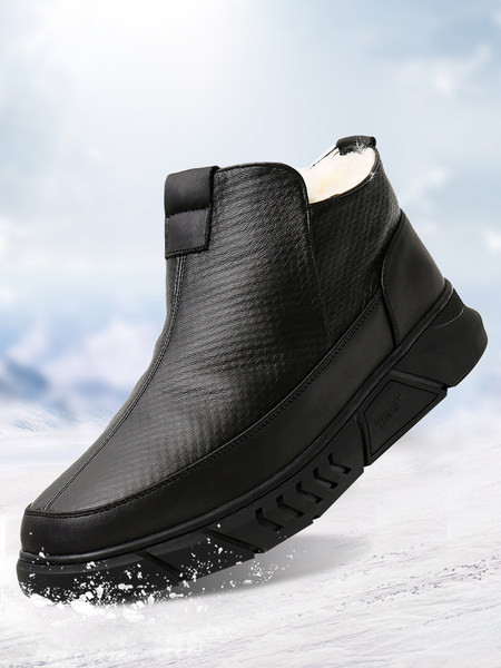 Γυναικείες μπότες με πούπουλο και φερμουάρ από οικολογικό δέρμα