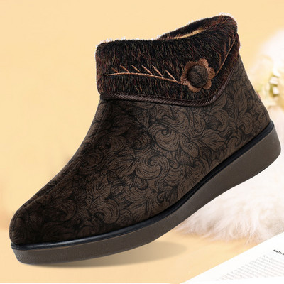 Kahes värvitoonis tikandi ja sooja voodriga naiste saapad