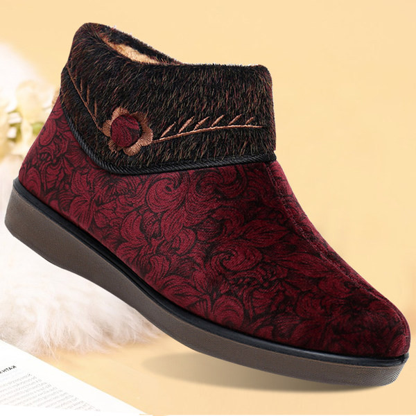 Kahes värvitoonis tikandi ja sooja voodriga naiste saapad