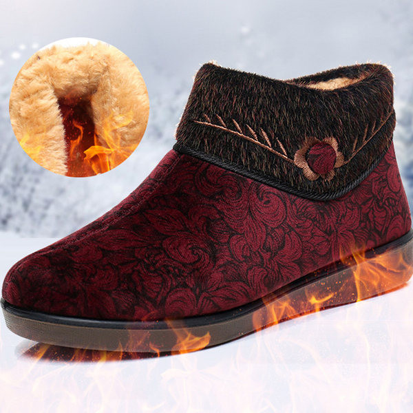 Kahes värvitoonis tikandi ja sooja voodriga naiste saapad