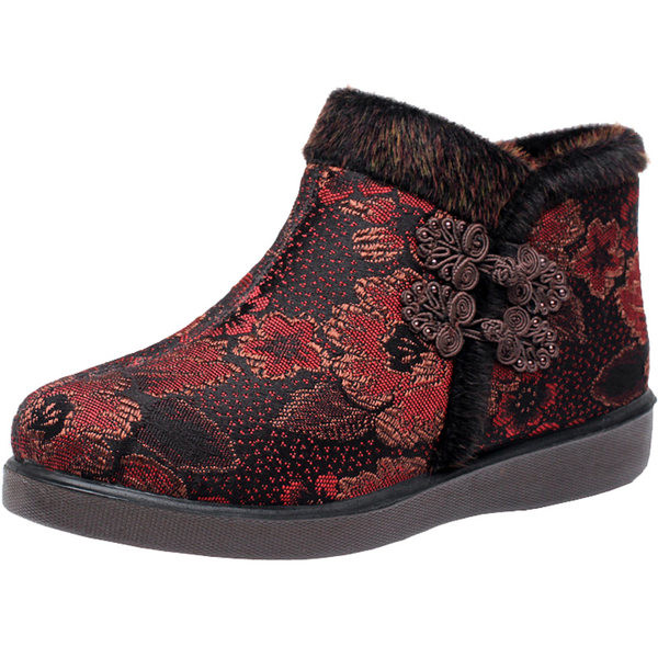 Sooja voodri ja tikandiga naiste saapad