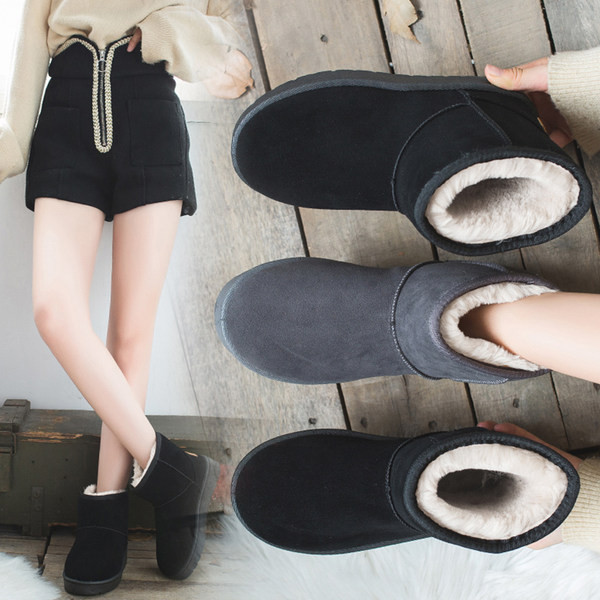 Casual γυναικείες μπότες - με απαλή φόδρα και επίπεδη σόλα
