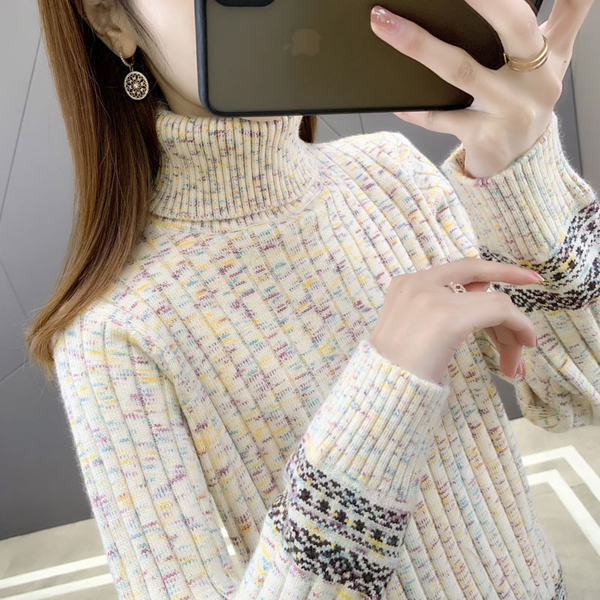 Meleg téli pulóver pólógallérral - különböző színekben