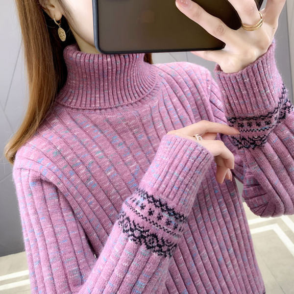 Meleg téli pulóver pólógallérral - különböző színekben