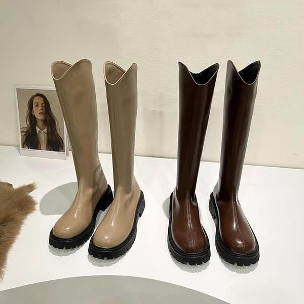 Naiste moodsad tõmblukuga ümarad nahksaapad