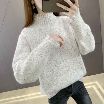 Naiste vabaaja kampsun kõrge kraega