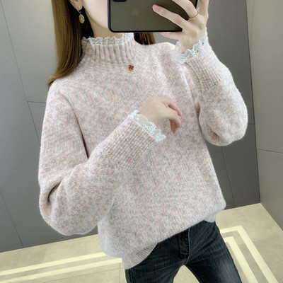 Naiste vabaaja kampsun kõrge kraega