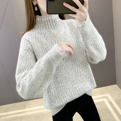 Naiste vabaaja kampsun kõrge kraega