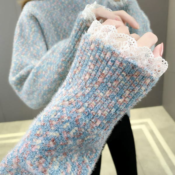 Naiste vabaaja kampsun kõrge kraega